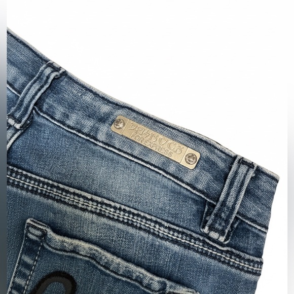 Retro Classic Blue Denim Jeans Rerock by Express size 10 bootcut - Picture 3 of 4